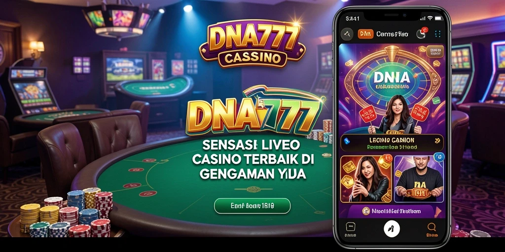 Tampilan gameplay Live Casino yang seru dan interaktif di DNA777.