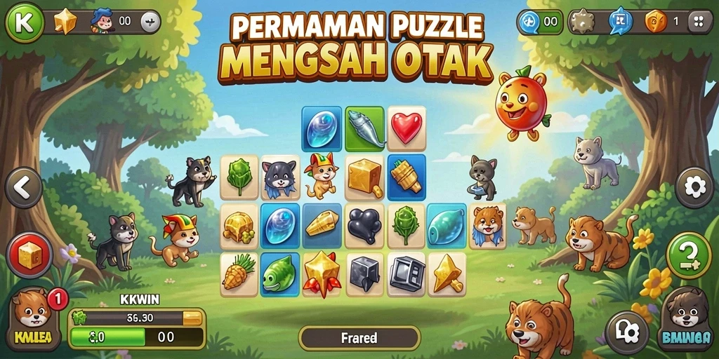 Screenshot gameplay KKWIN yang menunjukkan tantangan puzzle yang menarik.