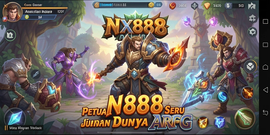 Tampilan gameplay seru dari NX888 dengan aksi mendebarkan.