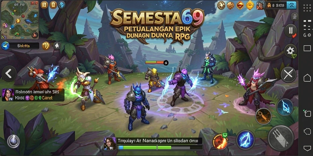 Tampilan aksi seru dalam permainan SEMESTA69 yang menampilkan pertarungan epik.