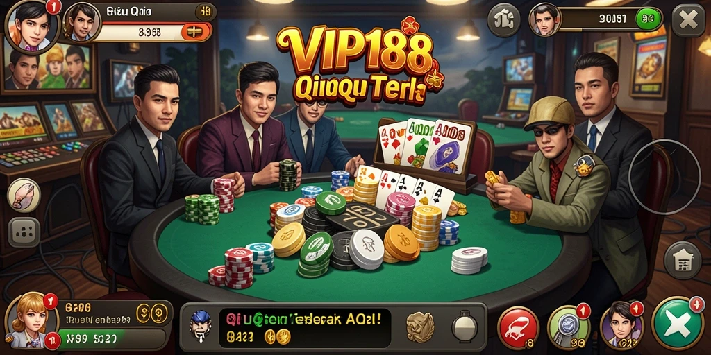 Tampilan gameplay QiuQiu yang seru dan interaktif.